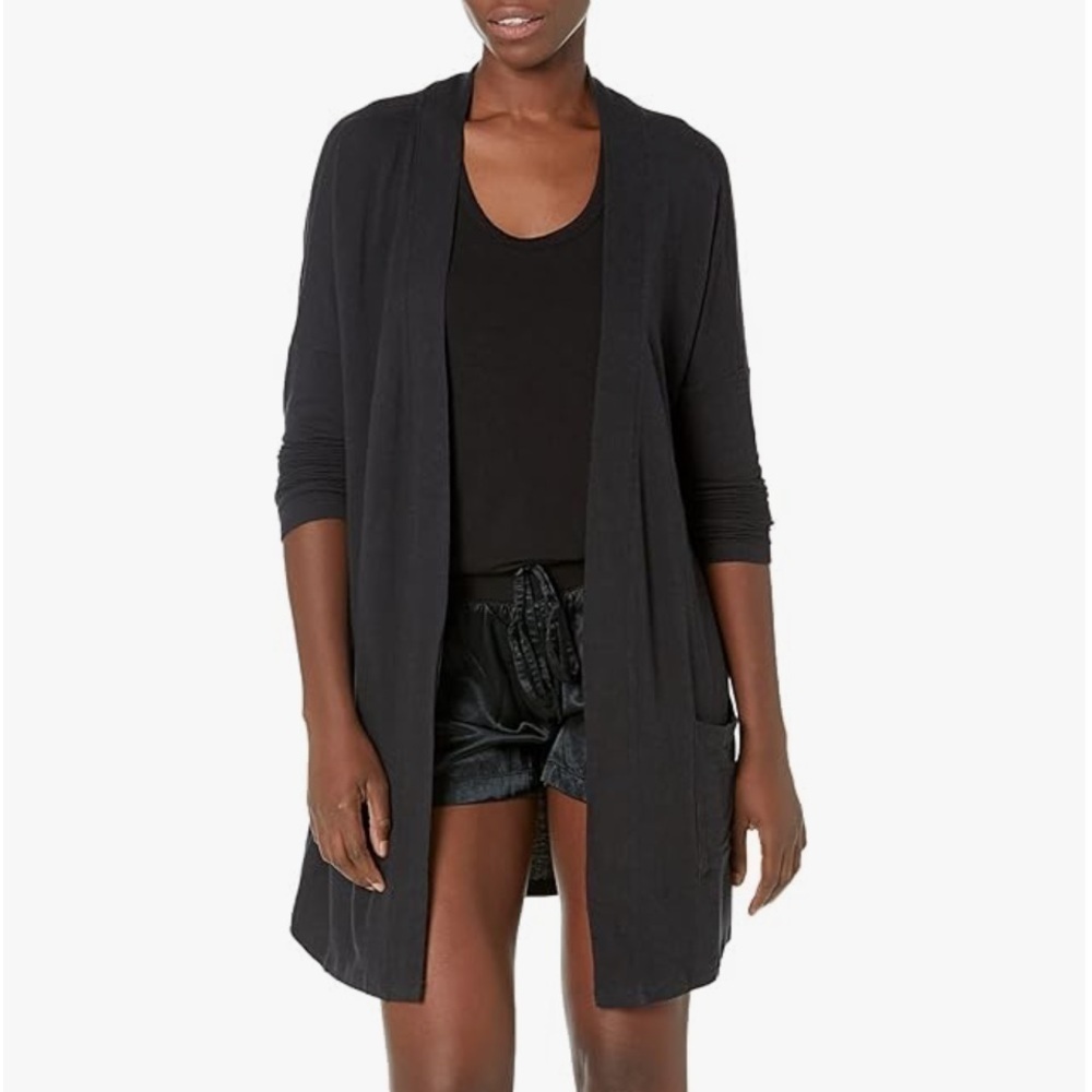 NWT Amazon Essentials Relaxed-Fit Lightweight Lounge Terry Open-Front Cardigan